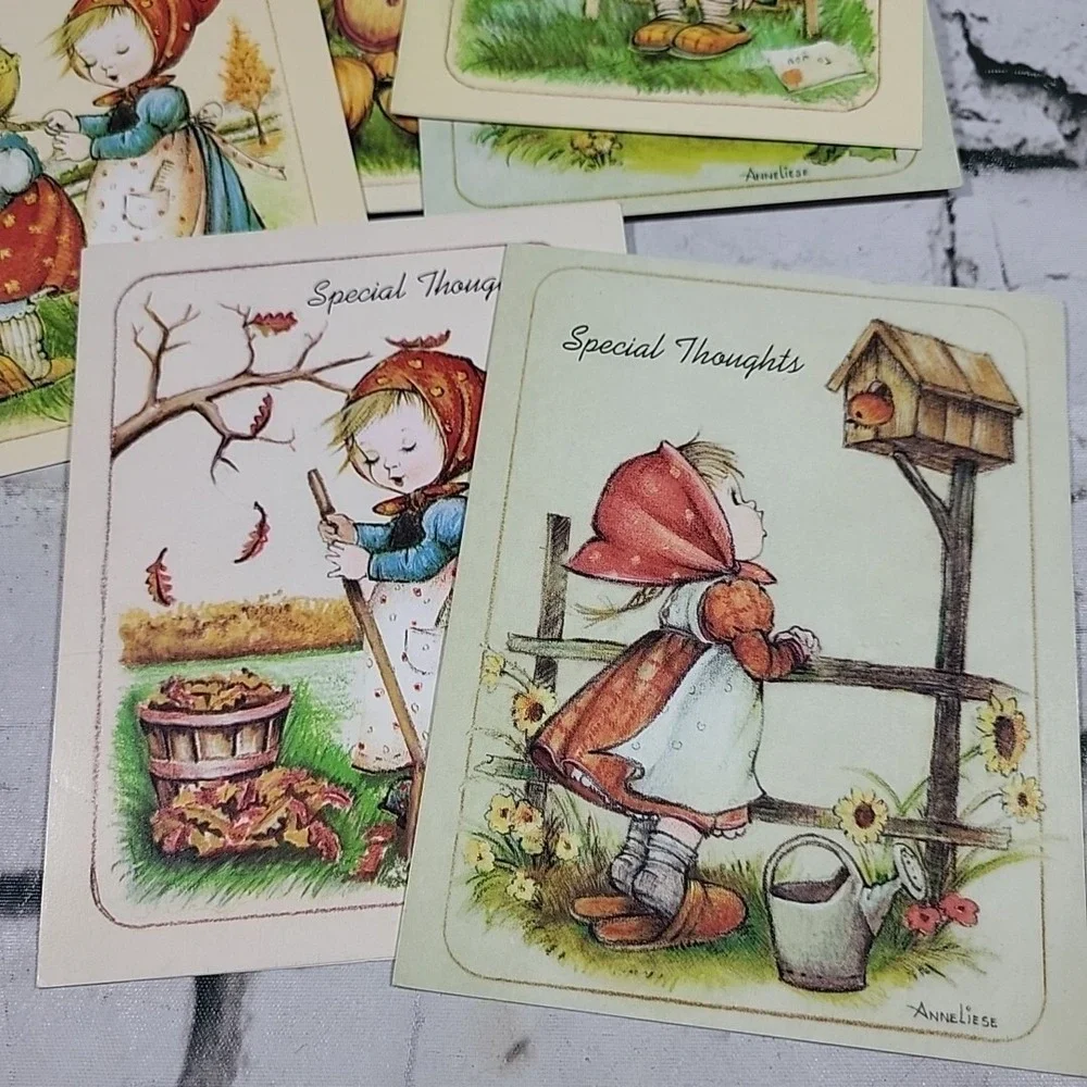 Vtg Anneliese Little Helpers Little Children Greeting Cards Lot Of 11 Assorted